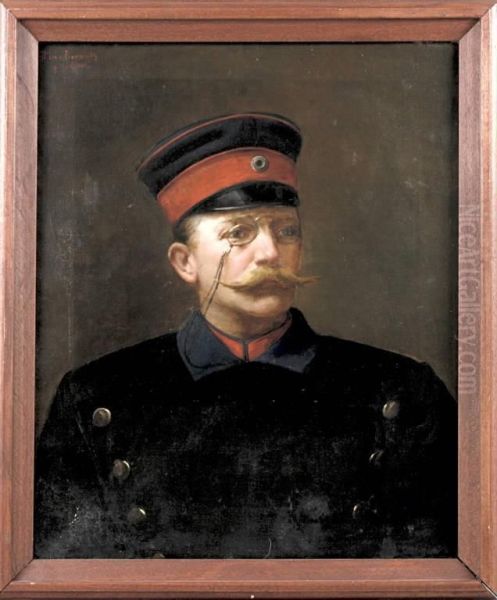 Portrait D. Moritz V. Gaessler Oil Painting by Max Bernatz