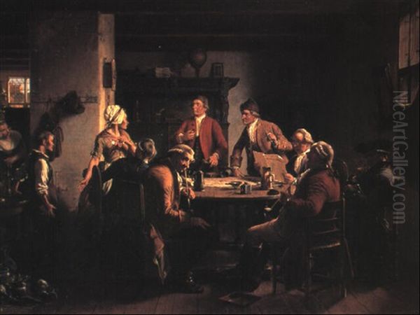 Holbergs Politiske Kandestaber Oil Painting by Wilhelm Nicolai Marstrand