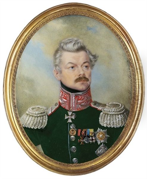 General Count Fiodor Nesselrode Oil Painting by Stanislaw Marszalkiewicz