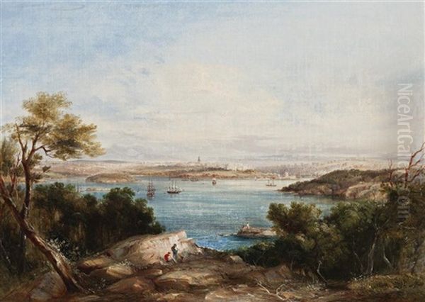 Sydney From Robertson's Point Oil Painting by Conrad Martens