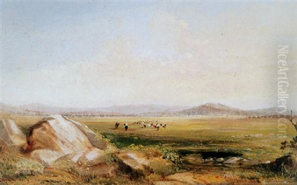 The Run; Oswald Bloxsome's Oil Painting by Conrad Martens