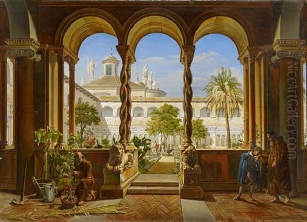 San Giovanni In Laterano Oil Painting by Hans Ditlev Christian Martens