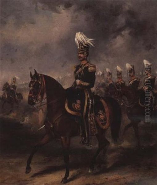 3rd (kings Own) Light Dragoons Oil Painting by Henry Martens