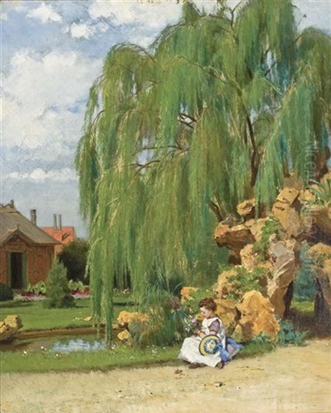 The Willow Tree Oil Painting by Willem Johannes Martens