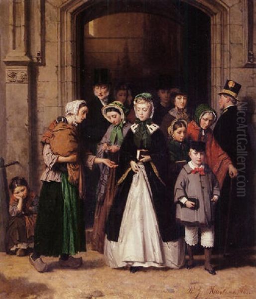 Charity Oil Painting by Willem Johannes Martens