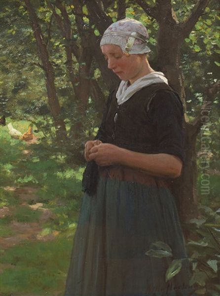 Breiend Meisje Oil Painting by Willy Martens