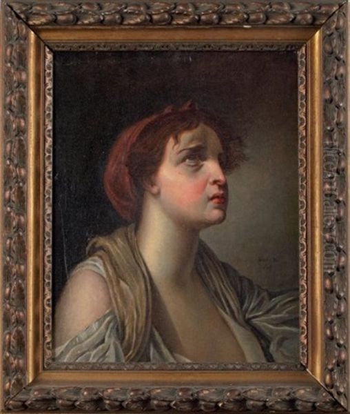 Portrait De Jeune Fille by Charles Benoit Martho