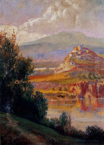 Pueblo En El Cerro Oil Painting by Ramon Marti Alsina