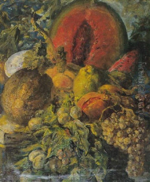 Bodegon De Frutas Oil Painting by Ramon Marti Alsina