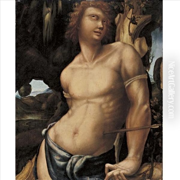 Saint Sebastian Oil Painting by Agostino di Francesco Marti