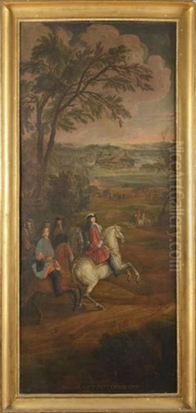 Le Duc De Bourgogne Devant Brisach Le 6 Septembre 1703 Oil Painting by Jean-Baptiste Martin the Elder