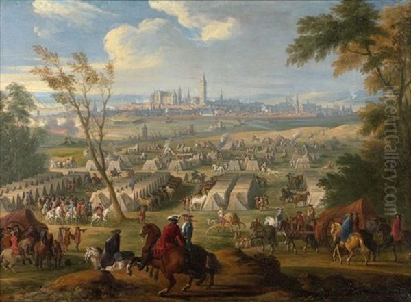 Le Siege De Mons En 1691 Oil Painting by Jean-Baptiste Martin the Elder