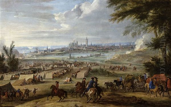 Le Siege De Mons En 1691 Par Les Armees De Louis Xiv Oil Painting by Jean-Baptiste Martin the Elder