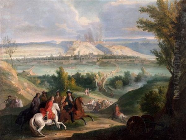 Le Siege De Namur Oil Painting by Jean-Baptiste Martin the Elder