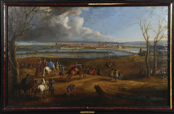 Vue Du Siege De Dole, Le 14 Fevrier Oil Painting by Jean-Baptiste Martin the Elder