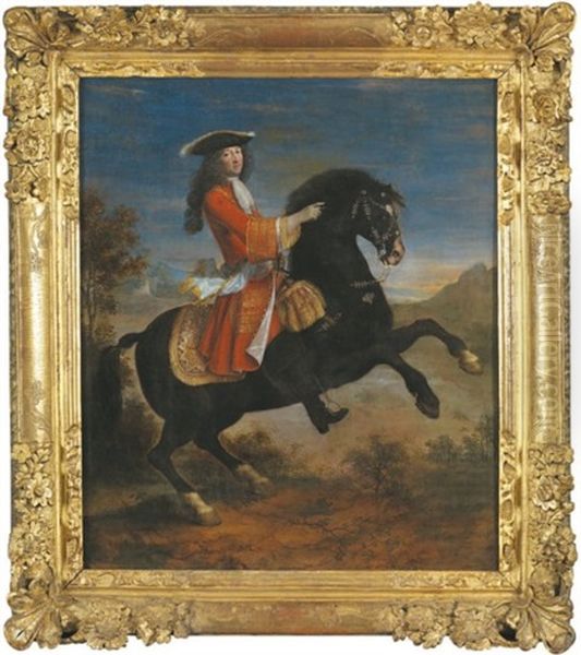 Portrait Equestre Oil Painting by Jean-Baptiste Martin the Elder