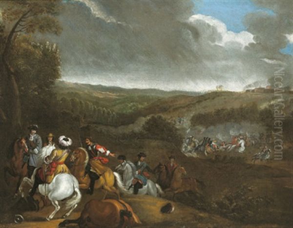 Reitergefecht Oil Painting by Jean-Baptiste Martin the Elder