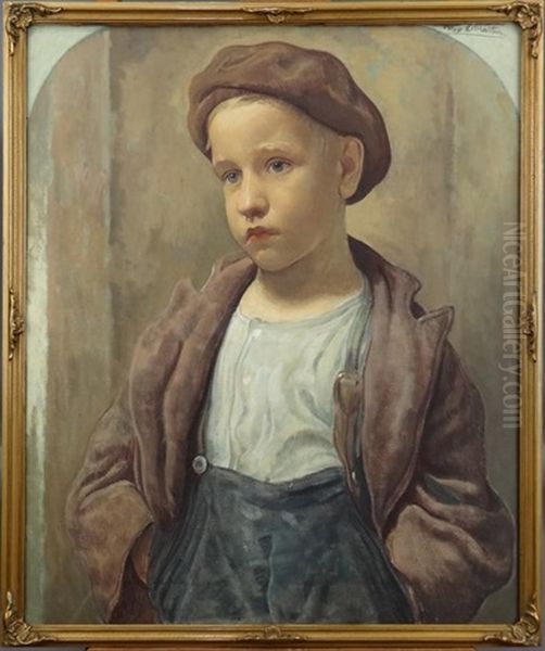 L'enfant Au Beret Oil Painting by Alexandre Louis Martin