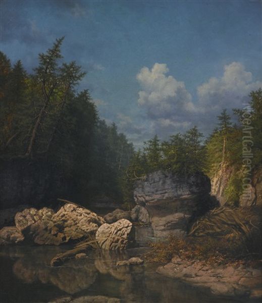 Adirondacks Oil Painting by Homer Dodge Martin