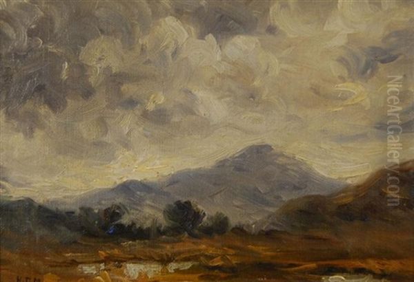 Adirondack Mountain View (sketch) Oil Painting by Homer Dodge Martin