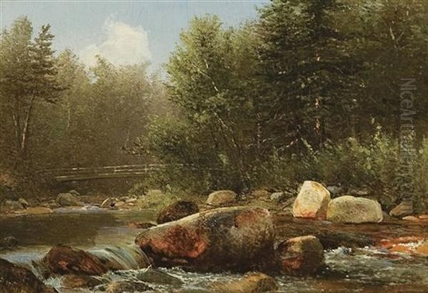 Rocky Stream Oil Painting by Homer Dodge Martin