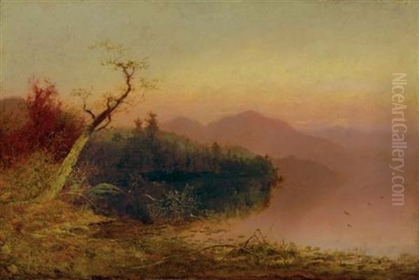 Hudson River View Oil Painting by Homer Dodge Martin