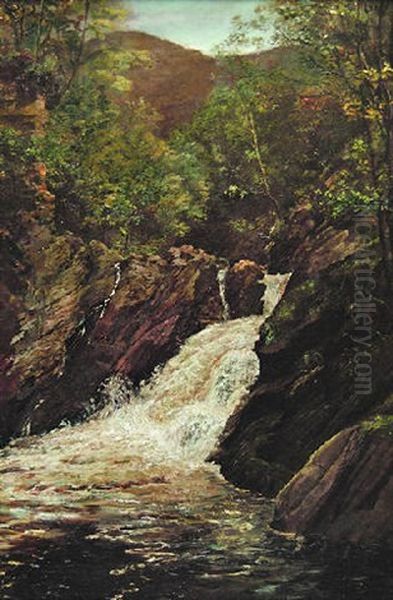 Cascading Falls Oil Painting by Homer Dodge Martin