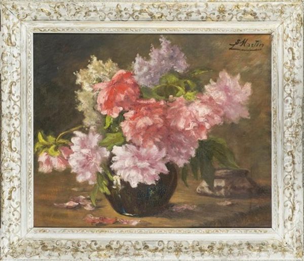 Bouquet De Pivoines Oil Painting by Jacques Martin