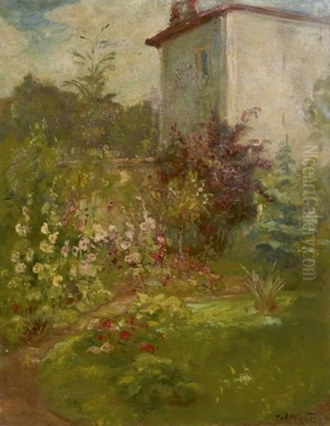 Maison Au Fond Du Jardin Oil Painting by Jacques Martin