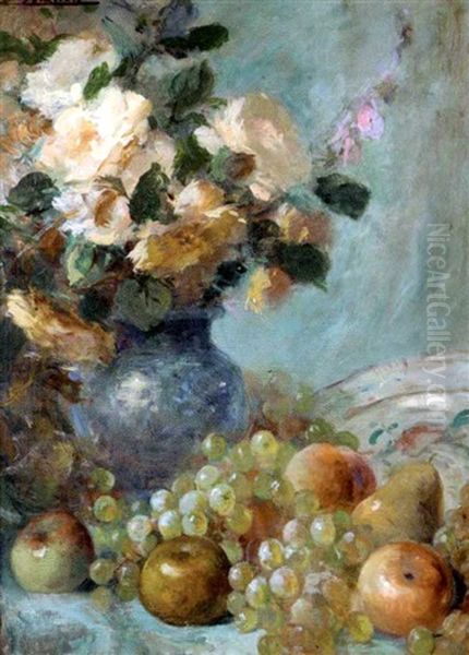 Nature Morte Au Plat De Fruits Oil Painting by Jacques Martin