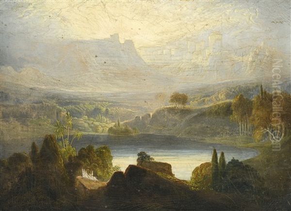 Heaven And The River Of Bliss Oil Painting by John Martin