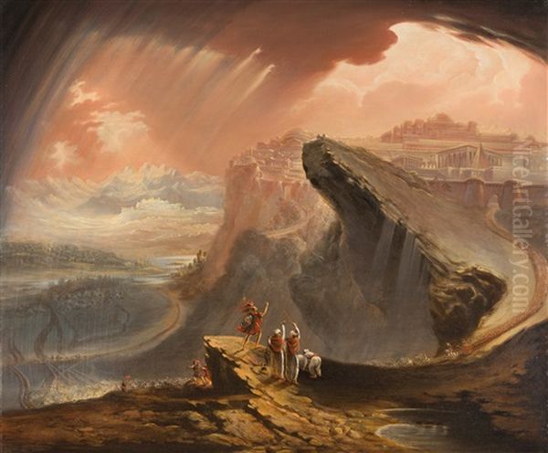 Das Sonnenwunder Des Joshua (joshua Commanding The Sun To Stand Still) Oil Painting by John Martin