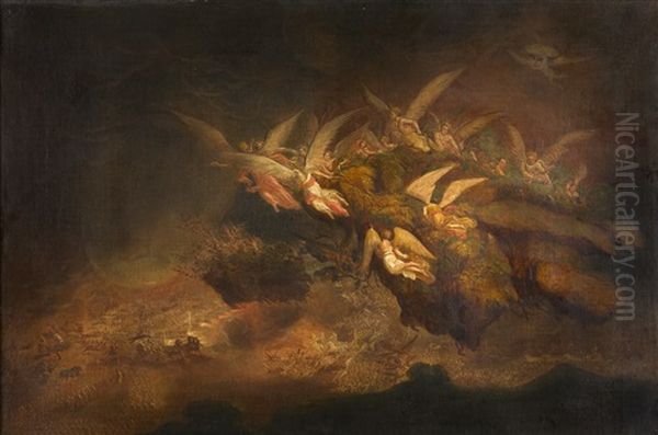 Engel Blicken Auf Eine Schlacht Oil Painting by John Martin