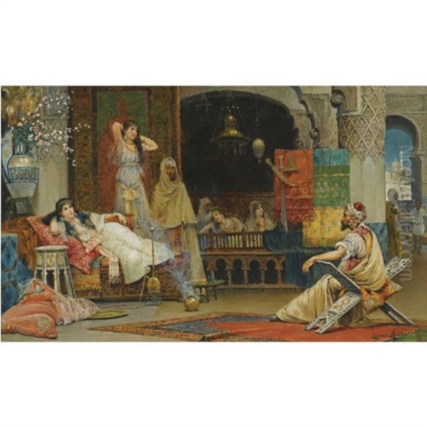 In The Harem Oil Painting by Juan Martinez Martin