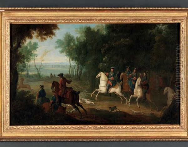 La Chasse A Courre Oil Painting by Pierre Denis Martin