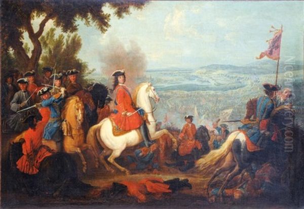 Scene De Bataille Sous Louis Xiv Oil Painting by Pierre Denis Martin