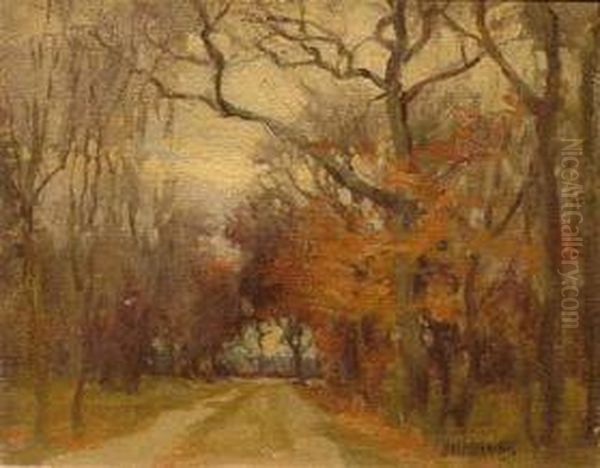 Country Road Oil Painting by Louis Frederick Berneker