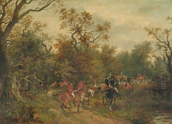 The Meet Of The Cheshire Hunt Oil Painting by Sylvester Martin