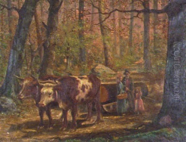 The Chat By The Way Oil Painting by Thomas Mower Martin