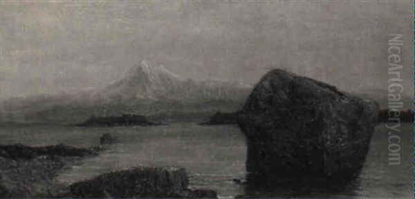 Mt. Baker From Oak Bay Near Creek Oil Painting by Thomas Mower Martin