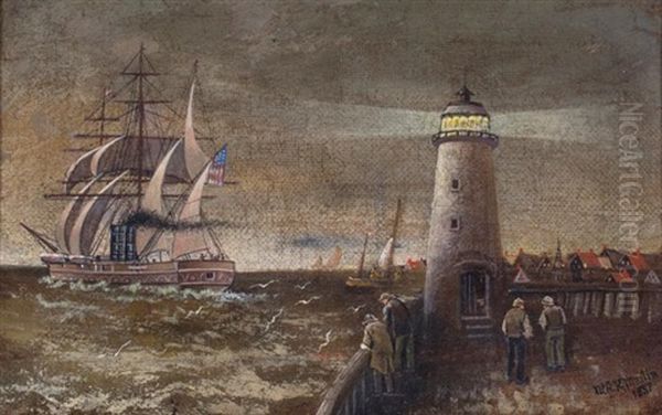 Quoddy Light, Eastport, Maine by William Alexander Kennedy Martin