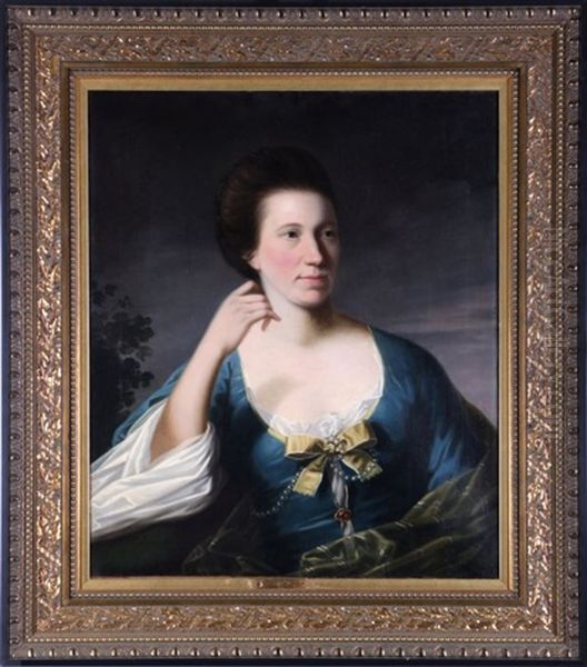 Portrait Of Mrs. Trotter Oil Painting by David Martin