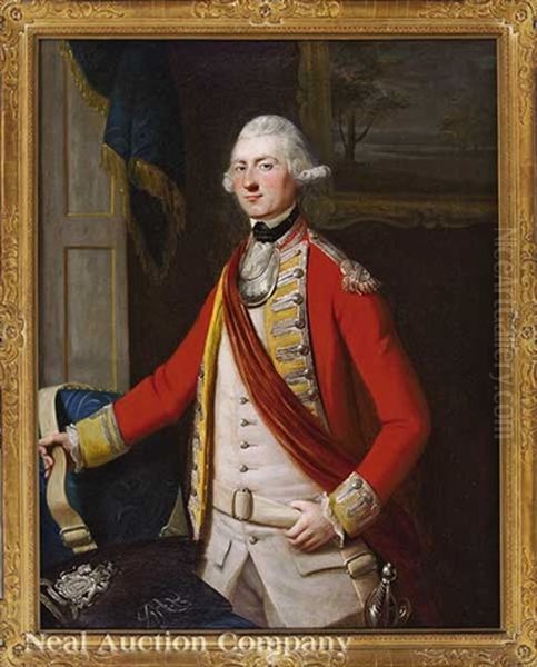 Lieutenant John Ross Of The 34th Foot (cumberland) Company Oil Painting by David Martin