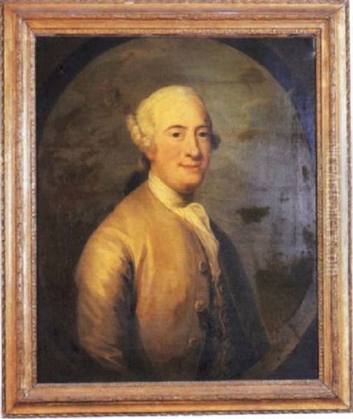 Portrait Of Thomas Lord Drumlanrig In A Cream Jacket And White Cravat Oil Painting by David Martin