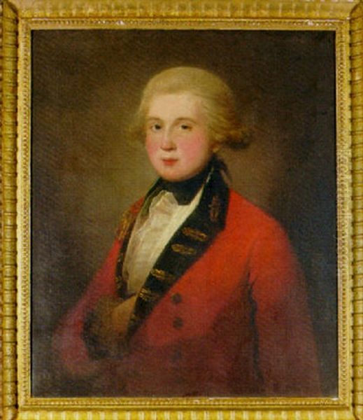 Portrait Of Major John Campbell In The Uniform Of The Royal Scots Regiment Oil Painting by David Martin