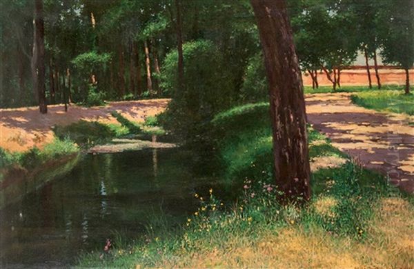 Vista Del Retiro Oil Painting by Aurora Martinez Abades