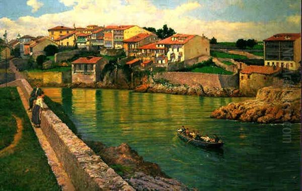 El Sablin Llanes Oil Painting by Juan Martinez Abades