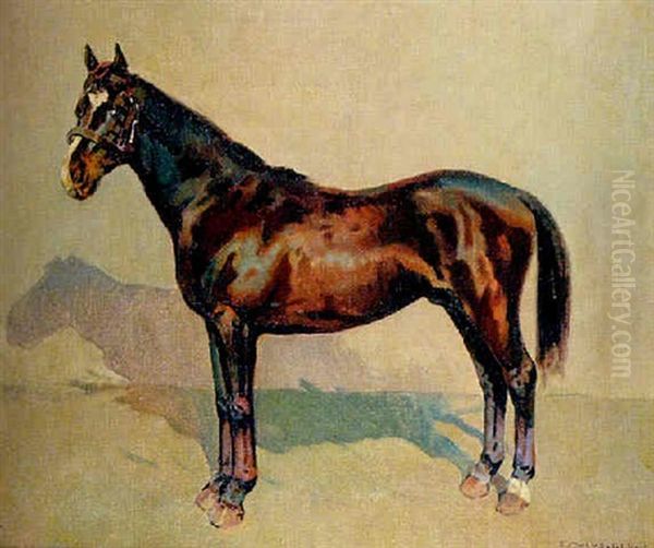 Caballo Oil Painting by Enrique Martinez Cubells y Ruiz