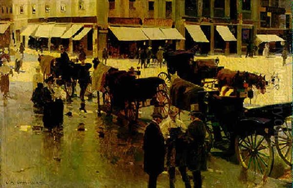 Parada De Landos, Munich Oil Painting by Enrique Martinez Cubells y Ruiz