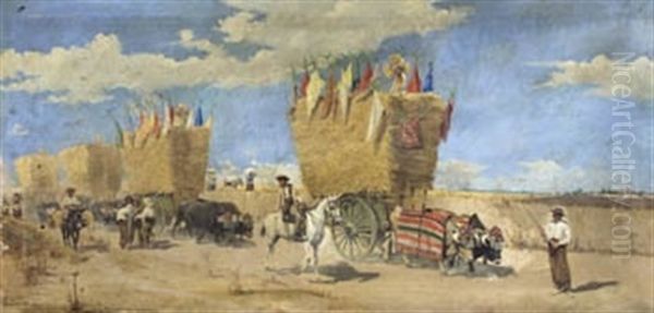 En La Romeria Oil Painting by Luis Martinez Vargas Machuca